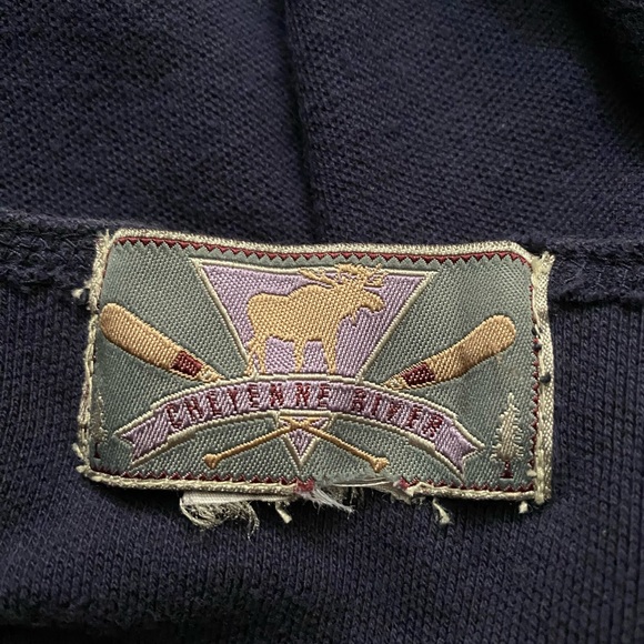 Cheyenne River KANSAS JAYHAWKS NAVY BLUE ARCH MASCOT T SHIRT - Picture 3 of 7